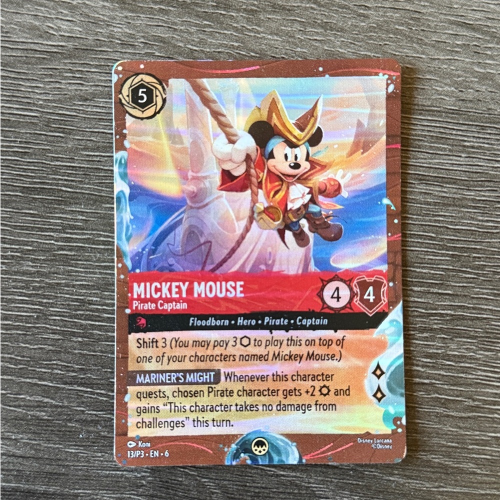 Mickey Mouse Pirate Captain Foil Promo 13/P3 - DCL ONLY